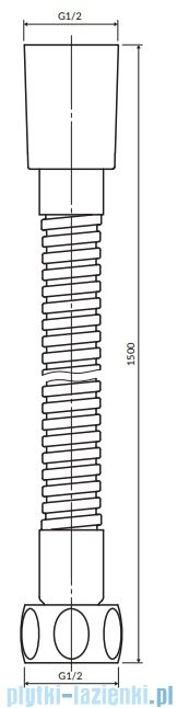 Omnires wąż prysznicowy 150 cm mosiądz szczotkowany 029BSB