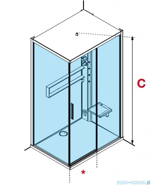 Novellini Glax 2 2.0 kabina z hydromasażem 120x90 prawa czarna G222P299DT1-1HU