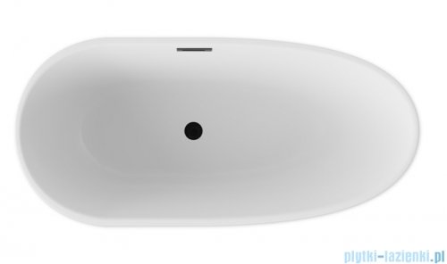 The North Bath Loki wanna wolnostojąca 130X70cm z korkiem i przelewem CZARNYM 6402-1301OEMBL