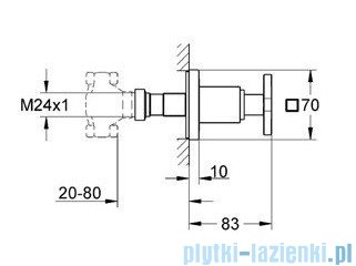 Grohe Allure element zewnętrzny zaworu podtynkowego chrom 19334000