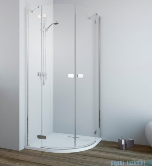 Radaway Fuenta New Pdd kabina 80x80cm szkło przejrzyste + brodzik Delos A + syfon