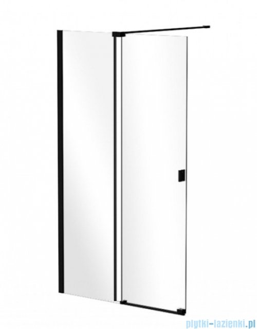 Besco Vayo Black kabina walk-in 110x200cm przejrzyste VYB-110-200C