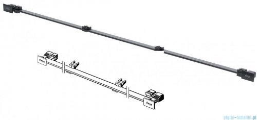 Viega Advantix Vario odpływ liniowy ścienny regulowany z czarnym rusztem 30-120cm H-7/10cm 736736/736583