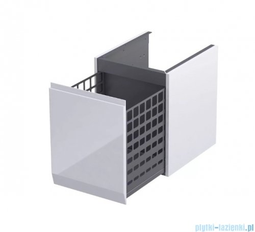 Oristo Brylant szafka niska z koszem 40x50x45cm biały połysk OR36-SN1S-40-1-V3