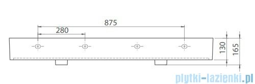 Cerastyle Pinto umywalka 121x46,5cm meblowa / ścienna 080700-u