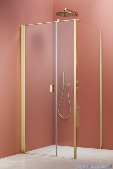 Radaway Nes 6 Kds I Brushed Light Gold kabina 140x80cm lewa szczotkowane jasne złoto 10023140-98-01L/10043080-98-01