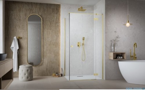 Radaway Essenza 8 Gold Kdj kabina 120x80cm prawa złoty połysk/szkło przejrzyste 10480812-01-01R/10470337-09-01R/10113080-01-01