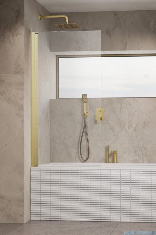 Radaway Nes Pnj Brushed Gold parawan nawannowy 70cm lewy szczotkowane złoto 10011070-99-01L