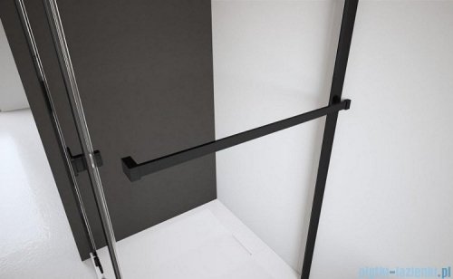 Radaway Nes 8 Black Dws I drzwi wnękowe 130cm lewe czarny mat/szkło przejrzyste 10078110-54-01L/10078113-01-01