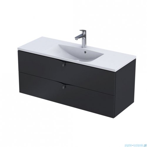 Oristo Siena szafka z umywalką 120x50x46 czarny mat OR45-SD2S-120-8/UME-AM-120-92-C