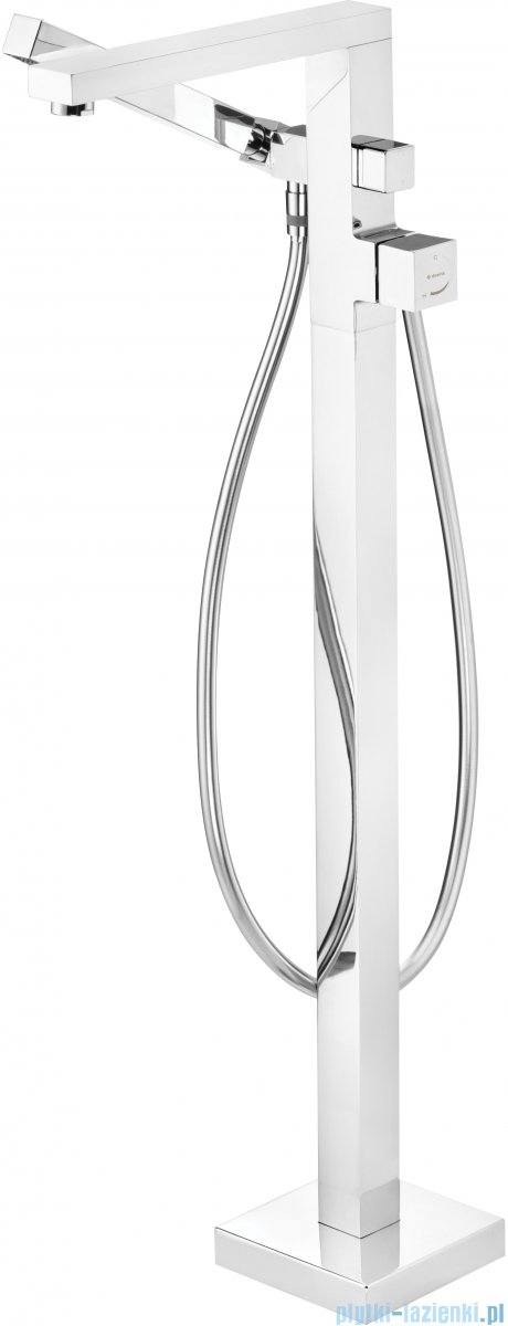 Deante BLUR Bateria wannowa wolnostojąca z zestawem prysznicowym chrom BQL_017M