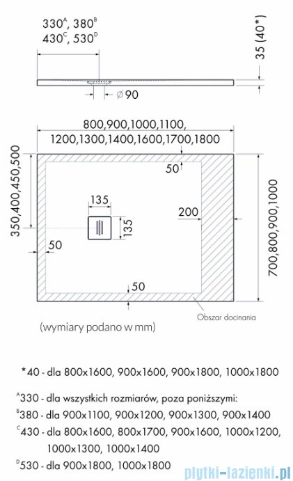 Schedpol Schedline Protos Smooth White  brodzik półokrągły 120x100x3,5cm 3SP.P1P-100120-M1