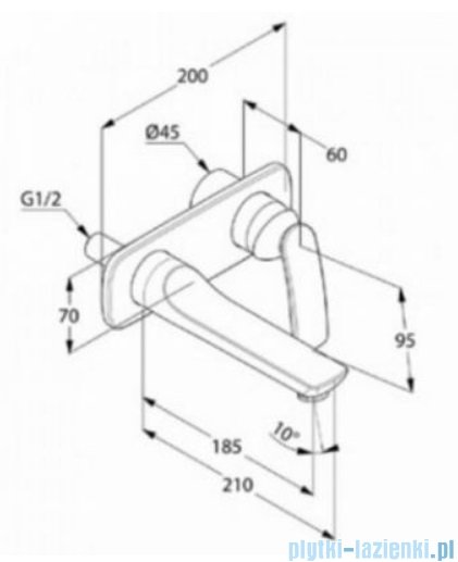 Kludi BALANCE ścienna bateria umywalkowa chrom 522460575