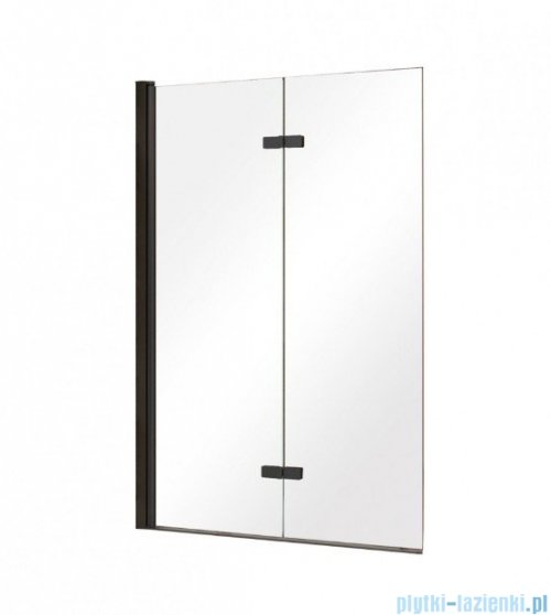 Besco Lumix Black parawan nawannowy 2-skrzydłowy czarny 100x145cm PLB-2S