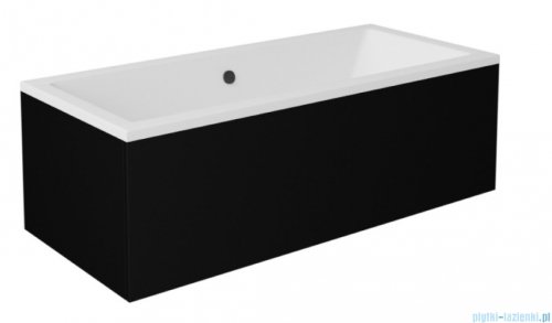 Besco Quadro obudowa wanny CZARNY mat 180x80cm #OAQ-180-PKC