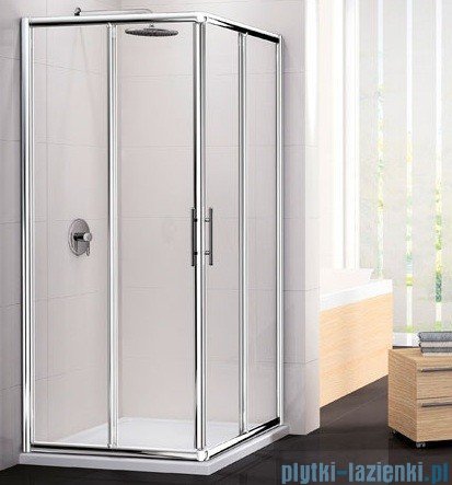 Novellini Ścianka Kabiny prysznicowej LUNES 93 cm szkło przejrzyste profil srebrny LUNESA93L-1B