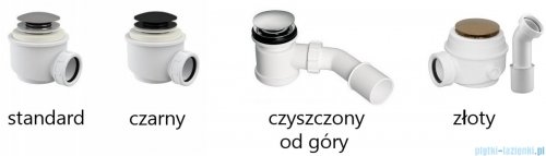 Besco Goya XS 142x62cm wanna wolnostojąca konglomeratowa + odpływ klik-klak #WMD-140-G
