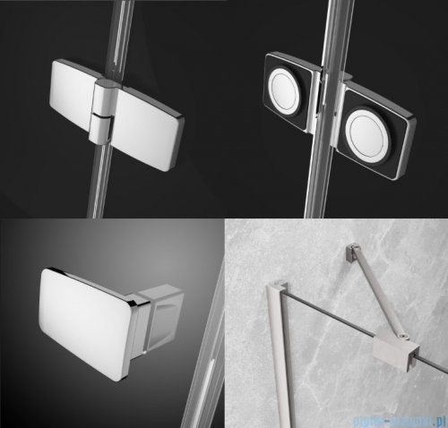 Radaway Fuenta Kdj kabina 120x80cm lewa chrom połysk szkło przejrzyste 1384042-01-01L/1384051-01-01