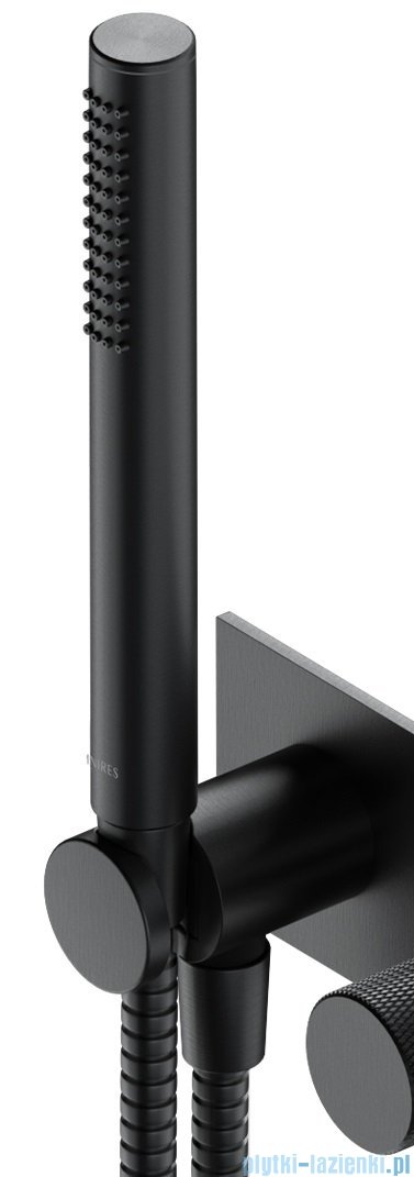 Omnires Contour bateria prysznicowo-wannowa podtynkowa z rączką prysznicową antracyt CT8035/1AT