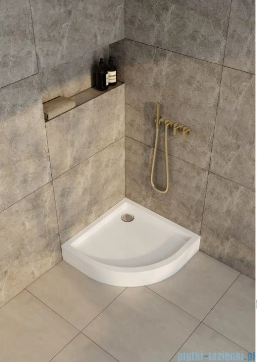 Schedpol Schedline Favory Plus brodzik półokrągły 90x90x16cm Biały 3ST.F1O-9090