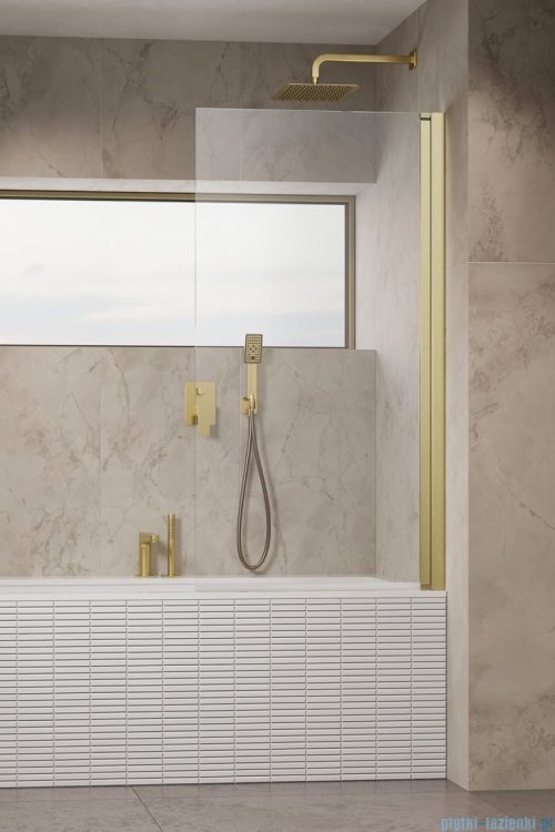 Radaway Nes Pnj Brushed Gold parawan nawannowy 70cm prawy szczotkowane złoto 10011070-99-01R