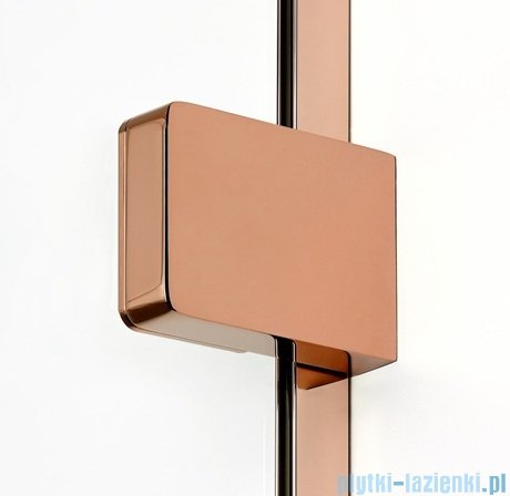 New Trendy Eventa Copper Shine kabina walk-in 80x80x200 cm z dodatkową ścianką przejrzyste miedź połysk EXK-6546/EXK-6553