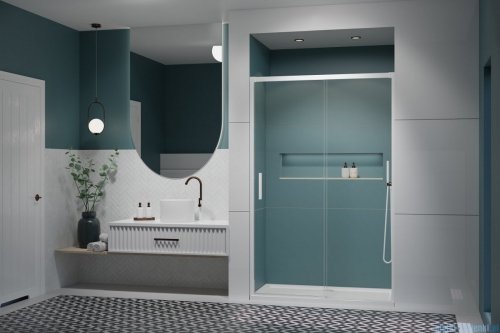 Radaway Idea White Dwj drzwi 135cm prawe szkło przejrzyste 387024-04-01R