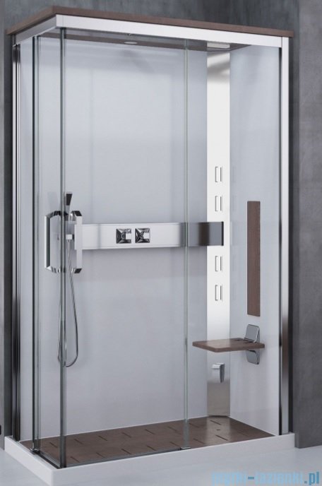 Novellini Nexis kabina prysznicowa z hydromasażem 100x80 prawa grain NEXA109DM5-1KM