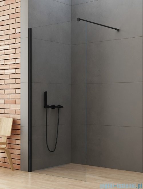New Trendy New Soleo Black 110x195 cm kabina Walk-In czarny mat/szkło przejrzyste K-0771-WP