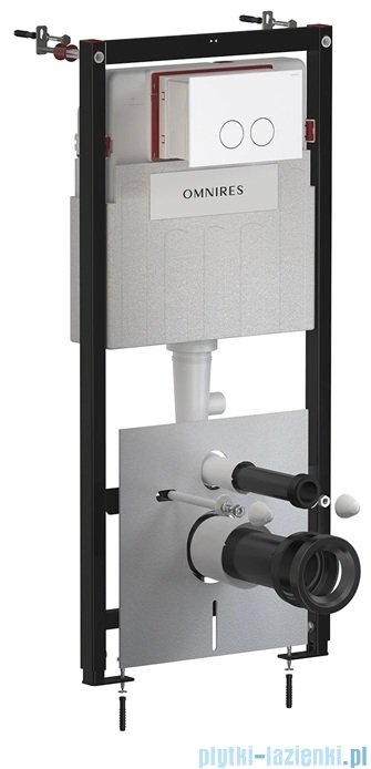 Omnires Flush Set Strongframe stelaż podtynkowy do WC przycisk spłukujący biały mat STFWC1M-RWM