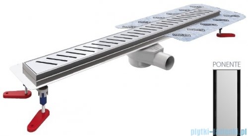 Wiper New Premium Ponente Odpływ liniowy z kołnierzem 120 cm syfon drop 50 poler 500.0171.01.120