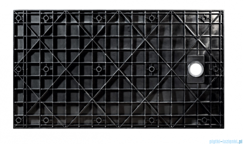 Besco Vexo Marble Black 160x90cm brodzik prostokątny VMB-160-90-P