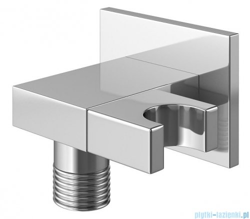 Kohlman Dexame zestaw prysznicowy z deszczownicą kwadratową 20x20 cm chrom QW210DQ20