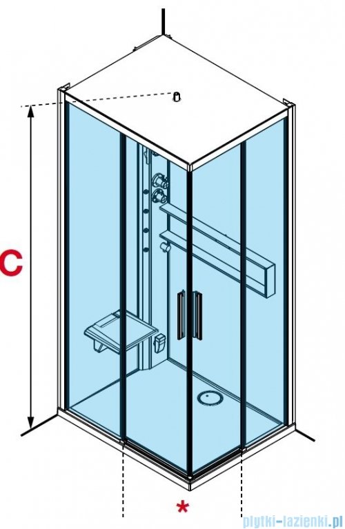 Novellini Glax 2 2.0 kabina z hydromasażem hydro plus 100x70 lewa corda G22A197SM1L-1TU