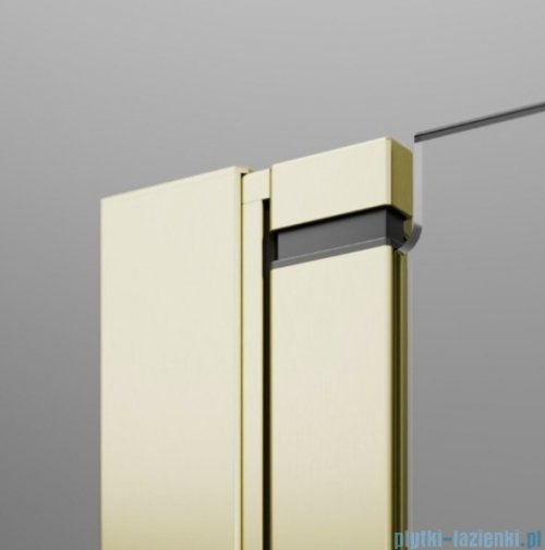Radaway Nes KDD II Brushed Light Gold kabina walk-in 90cm lewa szczotkowane jasne złoto szkło przejrzyste 10031090-98-01L