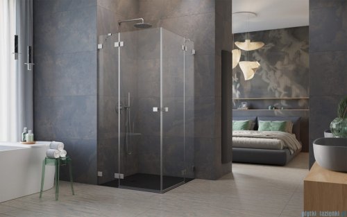 Radaway Essenza Pro Brushed Nickel Kdd kabina 80x80cm szczotkowany nikiel 10096080-91-01L/10096080-91-01R 