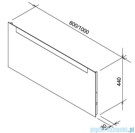Ravak Clear lustro 80cm z oświetleniem X000000765