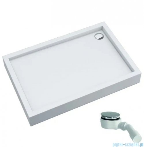 Schedpol Schedline Favory Plus brodzik prostokątny 100x80x16cm White Stone 3ST.F1P-80100/B/ST