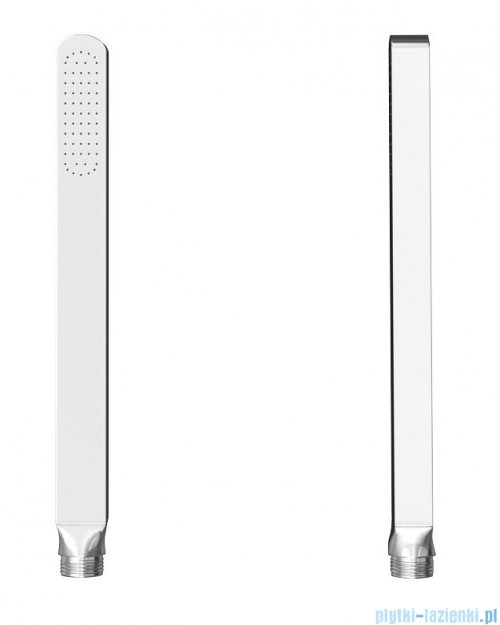 Kohlman Saxo zestaw wannowo-prysznicowy z deszczownicą kwadratową 35x35 cm chrom QW211SQ35-007