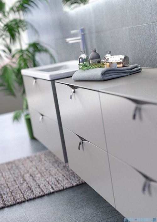Oristo Siena szafka z umywalką Amelia 120x50x45 biały połysk OR45-SD2S-120-1/UME-AM-120-92-C