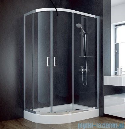 Besco Modern kabina asymetryczna z brodzikiem prawym 100x80cm przejrzyste