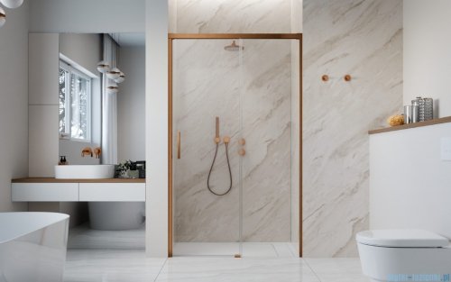Radaway Idea DWJ Brushed Copper drzwi wnękowe 125cm prawe szczotkowana miedź 387023-93-01R