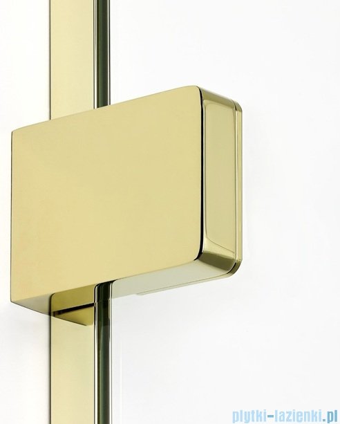 New Trendy Eventa Gold Shine kabina prysznicowa prostokątna 80x100x200 cm prawa przejrzyste Złoty połysk EXK-4722