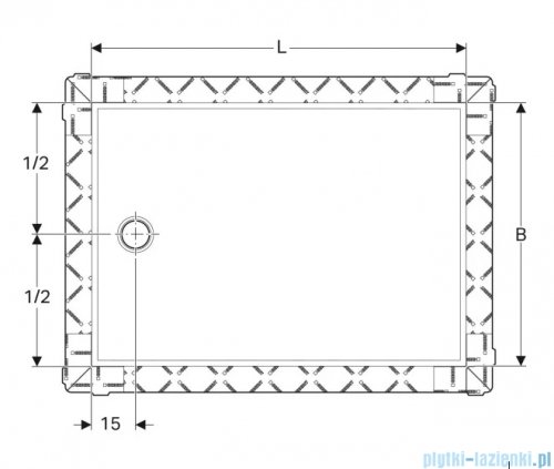 Geberit Panel do prysznica bezbrodzikowego Setaplano 100x90 154.271.11.1