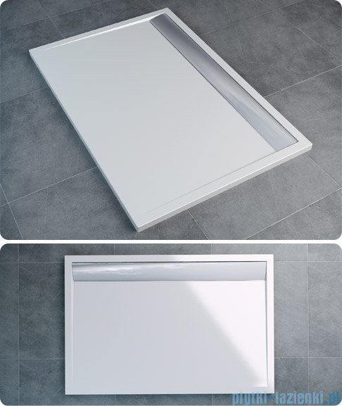 SanSwiss WIA Brodzik konglomeratowy prostokątny 90x120cm biały/połysk WIA901205004