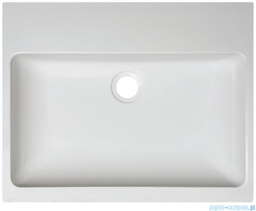 Sanplast Free Mineral umywalka prostokątna nablatowa Unb-M/FREE 55x45x8 cm biała 640-280-0200-01-000