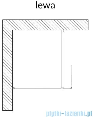 Clusi Ares kabina Walk-in z ścianką boczną 120x200 cm lewa przejrzyste 3329ARE120L