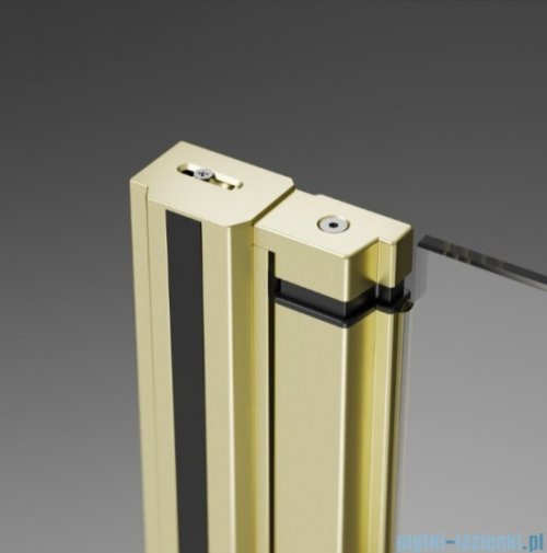 Radaway Nes KDD II Brushed Light Gold kabina walk-in 80cm prawa szczotkowane jasne złoto szkło przejrzyste 10031080-98-01R