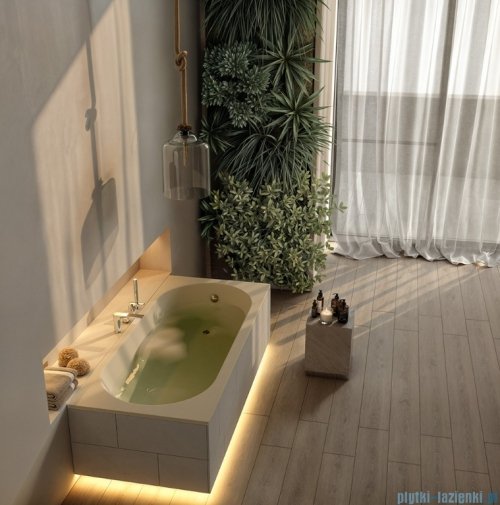 Schedpol Schedline Artemis SET wanna prostokątna + nośnik stabilizujący Cashmere Mat 160x70cm 3WSP.AS1P-16070/PK/MG