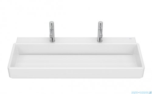 Roca Tura umywalka ścienna/meblowa 100 x 43 cm z 2 otworami na baterie biała z powłoką SUPERGLAZE A327699S00